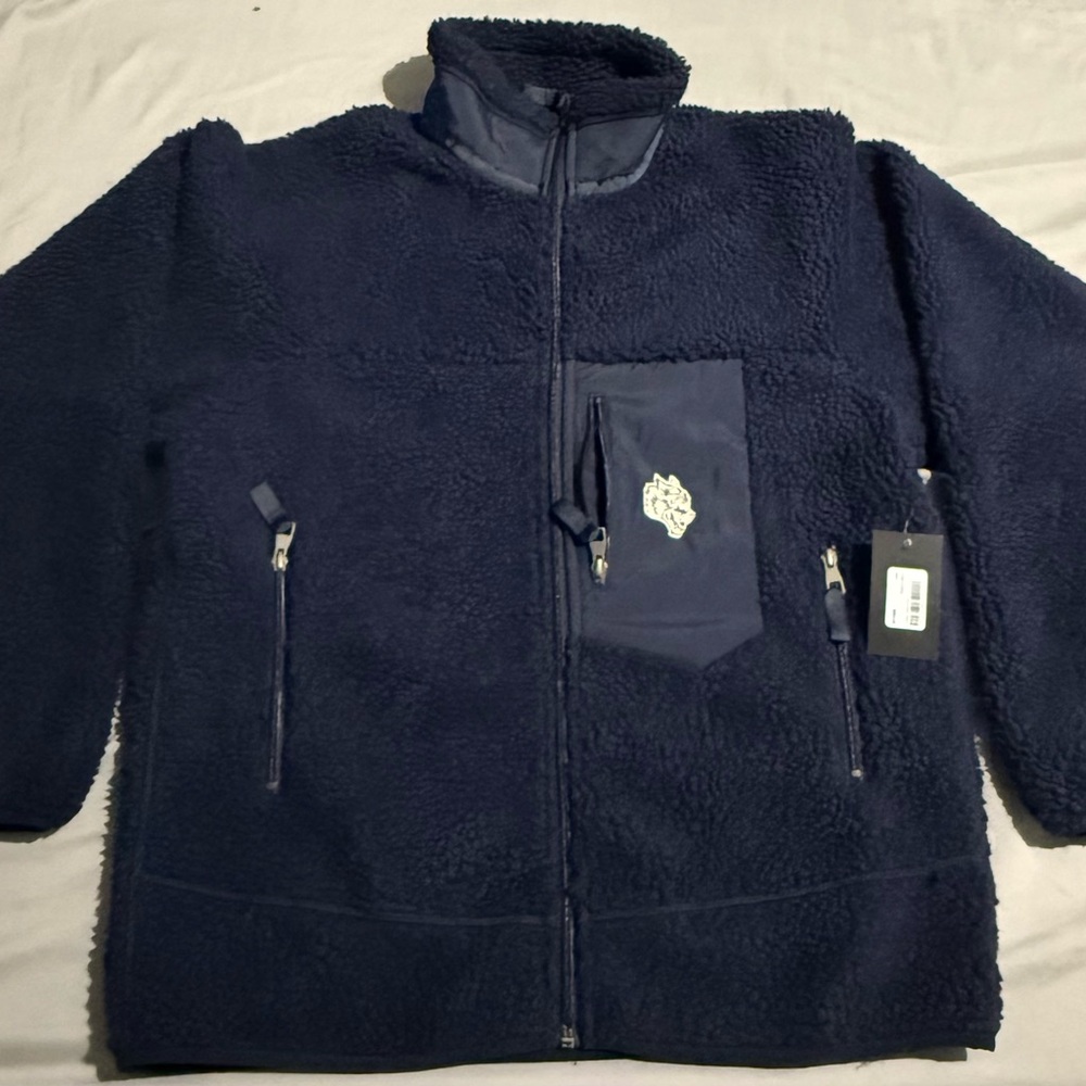 Darc Sport Men's Navy Sherpa Fleece Jacket